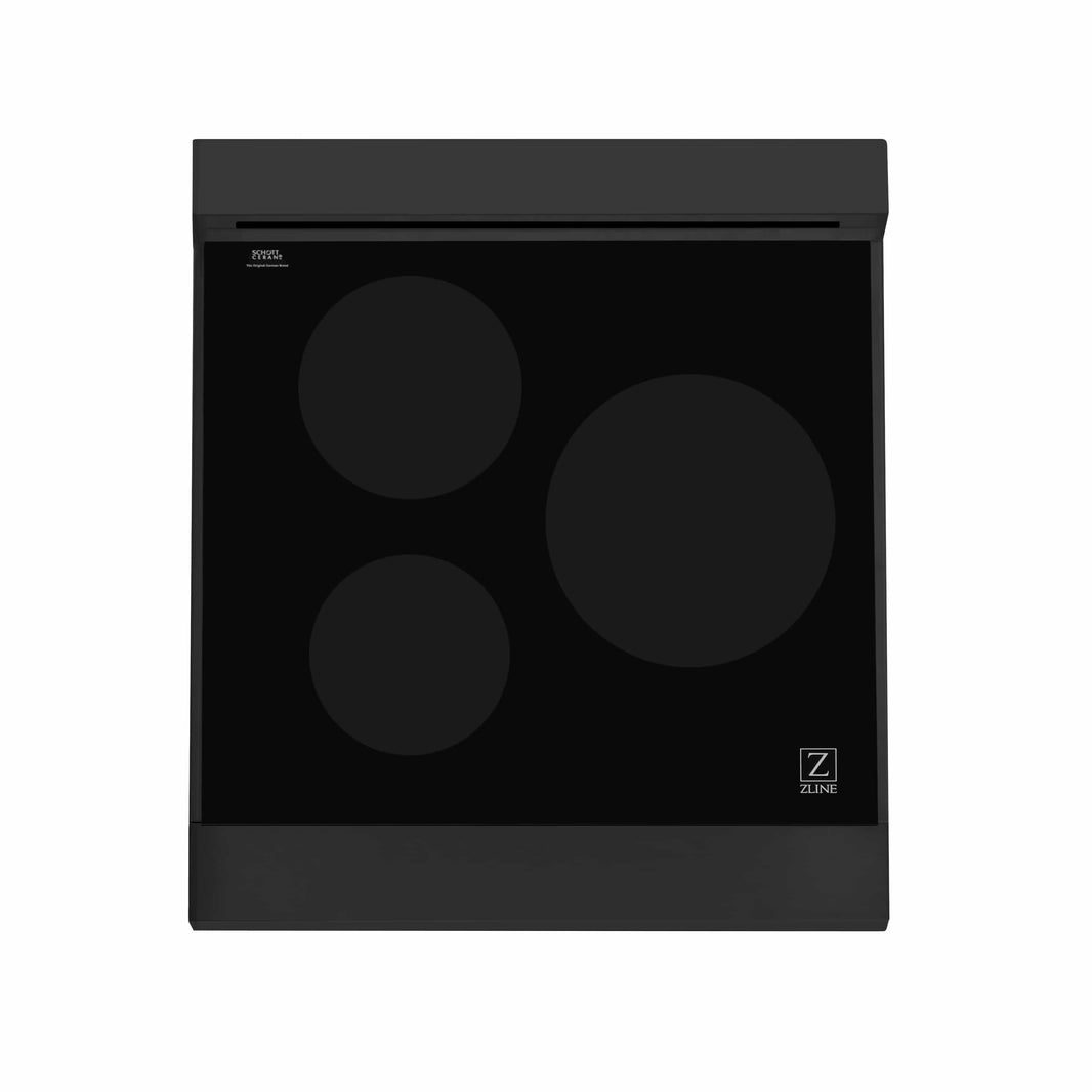 ZLINE 24-Inch 2.8 cu. ft. Induction Range with a 3 Element Stove and Electric Oven in Black Stainless Steel (RAIND-BS-24)