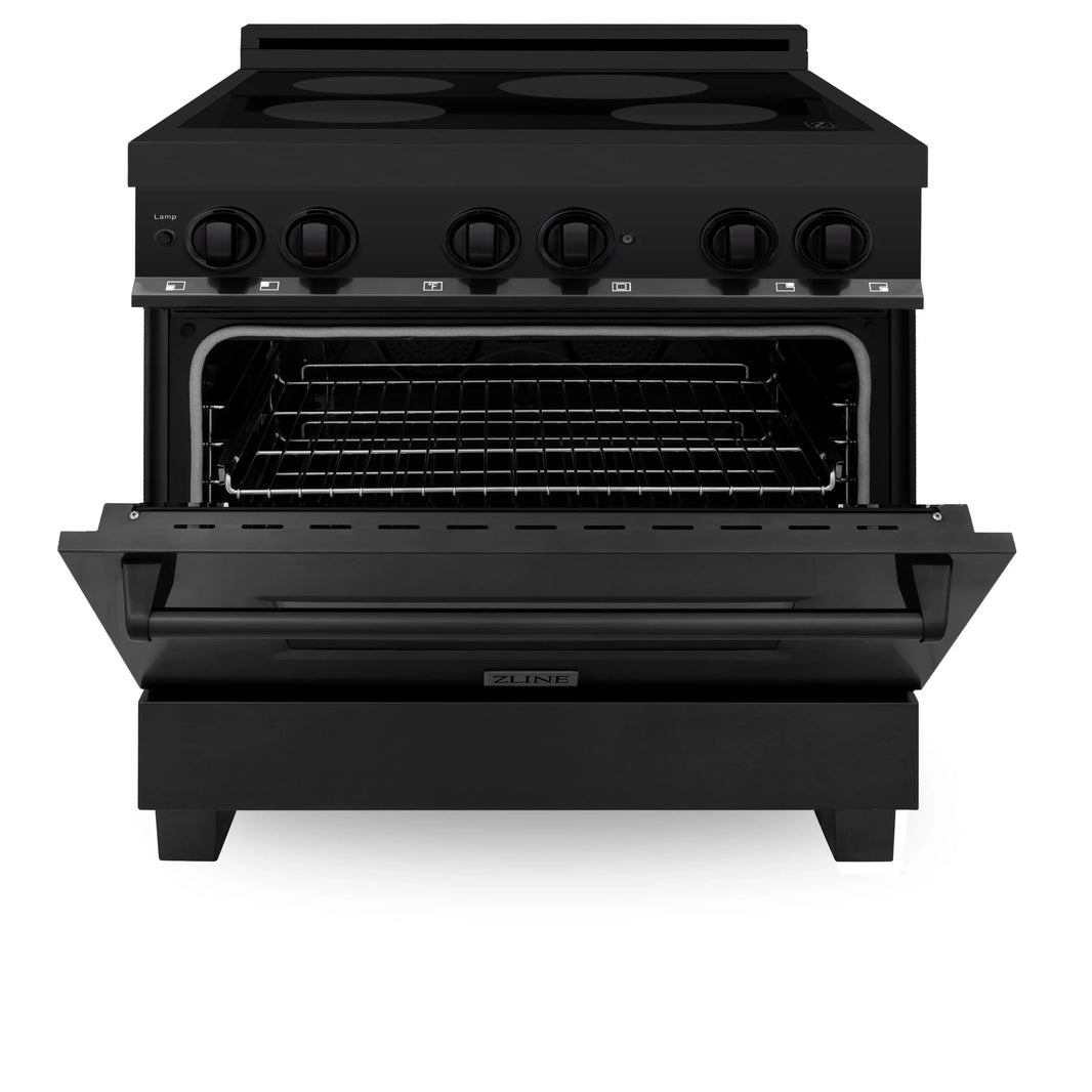 ZLINE 36-Inch 4.6 cu. ft. Induction Range with a 4 Element Stove and Electric Oven in Black Stainless Steel (RAIND-BS-36)