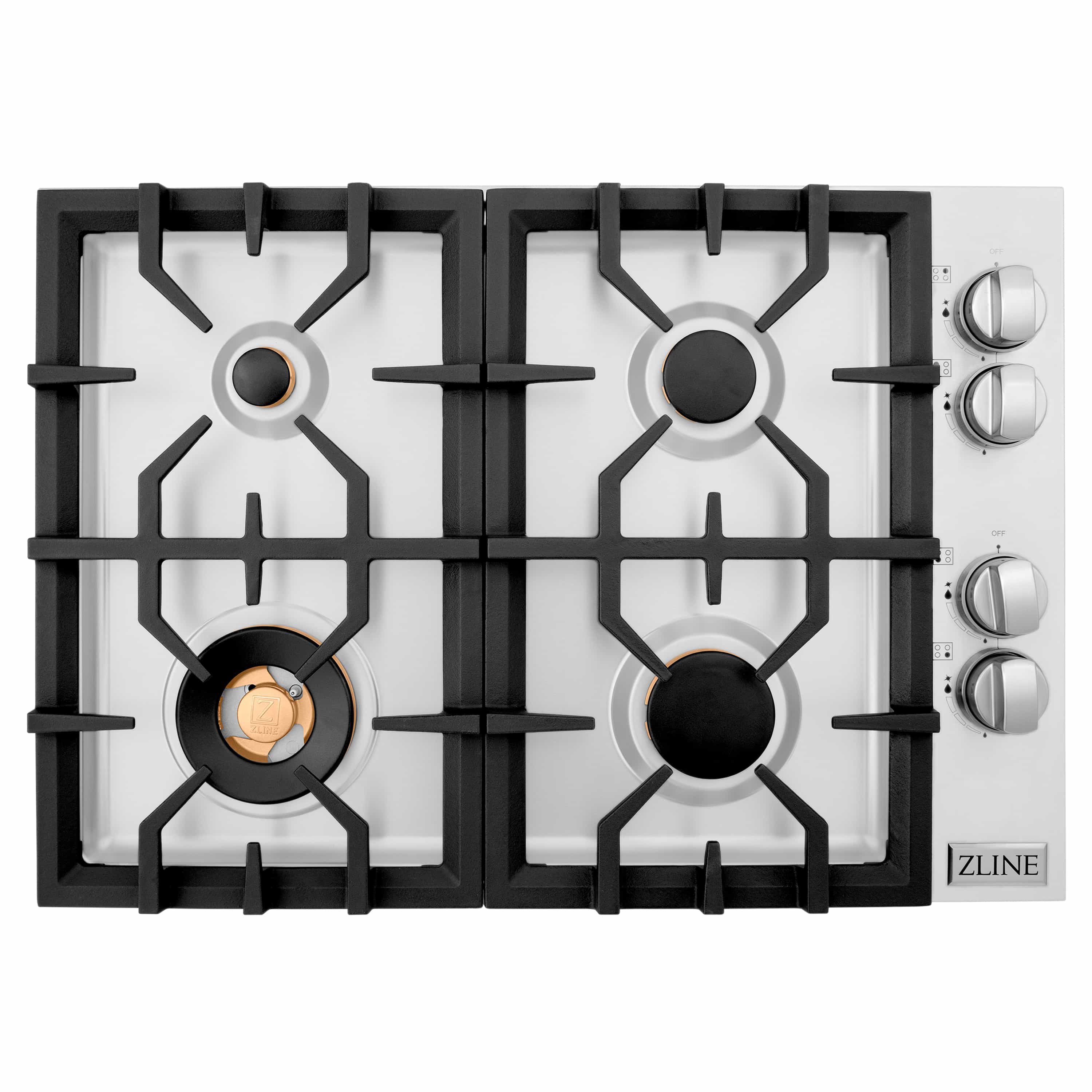 ZLINE 30-Inch Drop-In Gas Stovetop with 4 Gas Brass Burners (RC-BR-30)