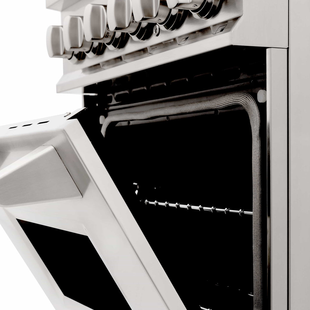 ZLINE 24-Inch Professional Dual Fuel Range In Stainless Steel (RA24)