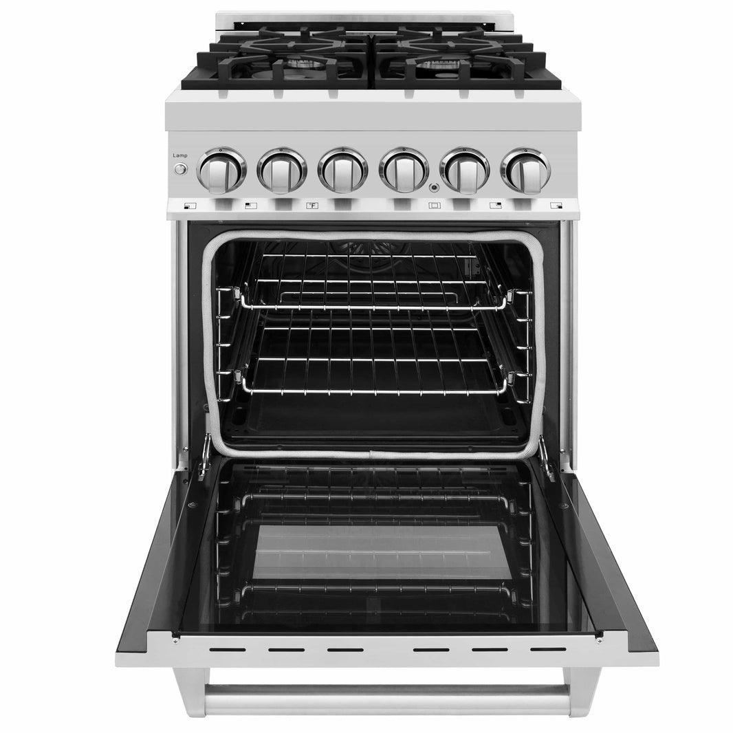 ZLINE 24-Inch Professional Dual Fuel Range In Stainless Steel (RA24)