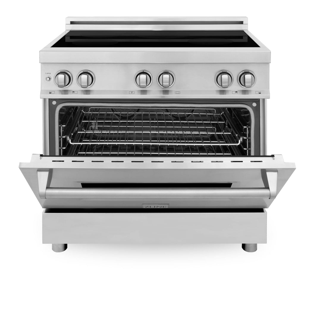 ZLINE 36-Inch 4.6 cu. ft. Induction Range with a 4 Element Stove and Electric Oven in Stainless Steel (RAIND-36)