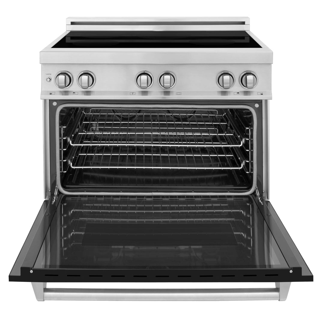 ZLINE 36-Inch 4.6 cu. ft. Induction Range with a 4 Element Stove and Electric Oven in Black Matte (RAIND-BLM-36)