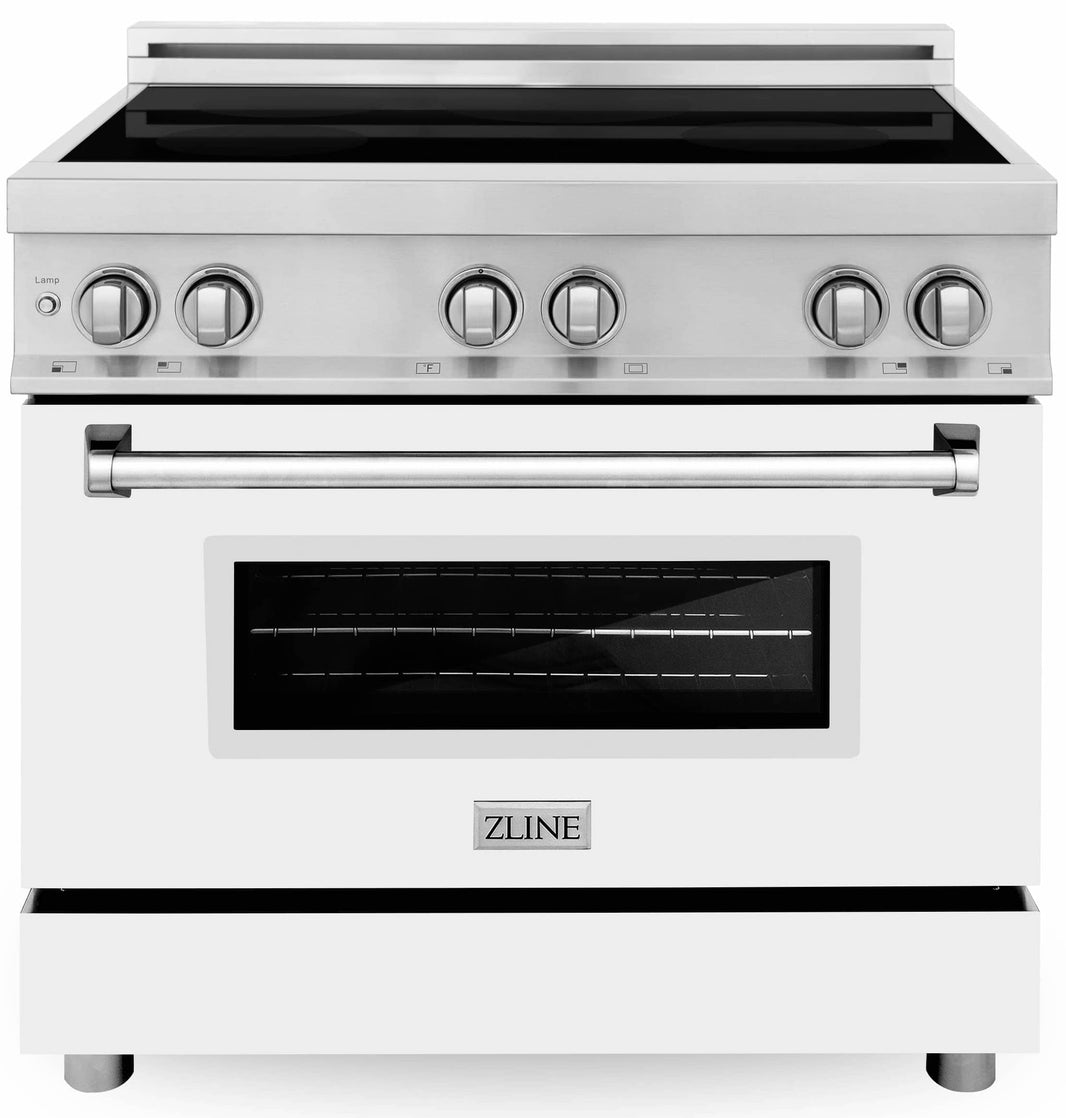 ZLINE 36-Inch 4.6 cu. ft. Induction Range with a 4 Element Stove and Electric Oven in White Matte (RAIND-WM-36)