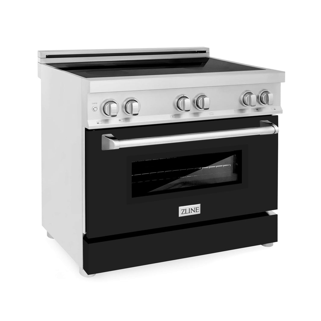 ZLINE 36-Inch 4.6 cu. ft. Induction Range with a 4 Element Stove and Electric Oven in Black Matte (RAIND-BLM-36)