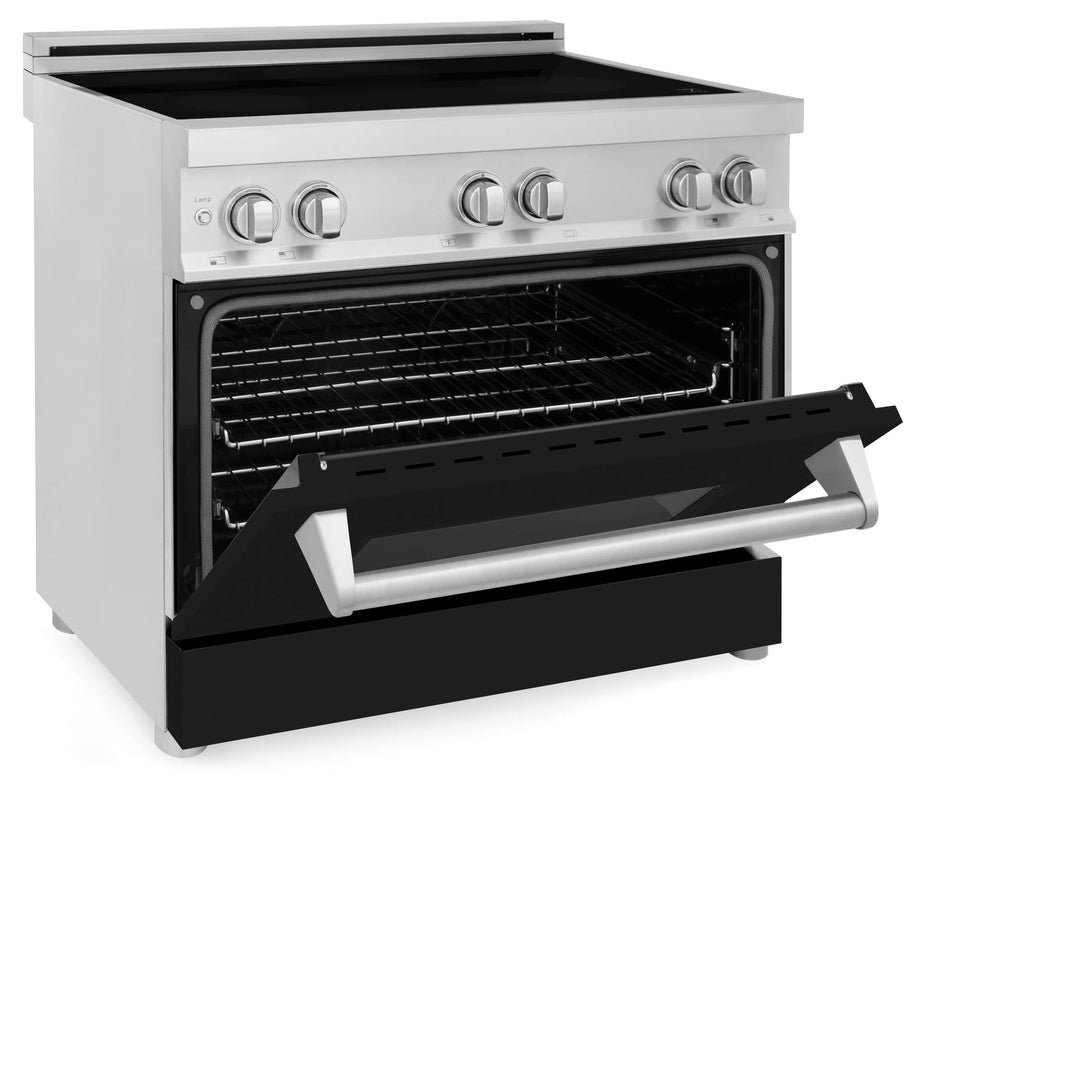 ZLINE 36-Inch 4.6 cu. ft. Induction Range with a 4 Element Stove and Electric Oven in Black Matte (RAIND-BLM-36)