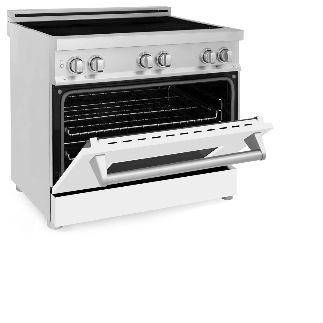 ZLINE 36-Inch 4.6 cu. ft. Induction Range with a 4 Element Stove and Electric Oven in White Matte (RAIND-WM-36)