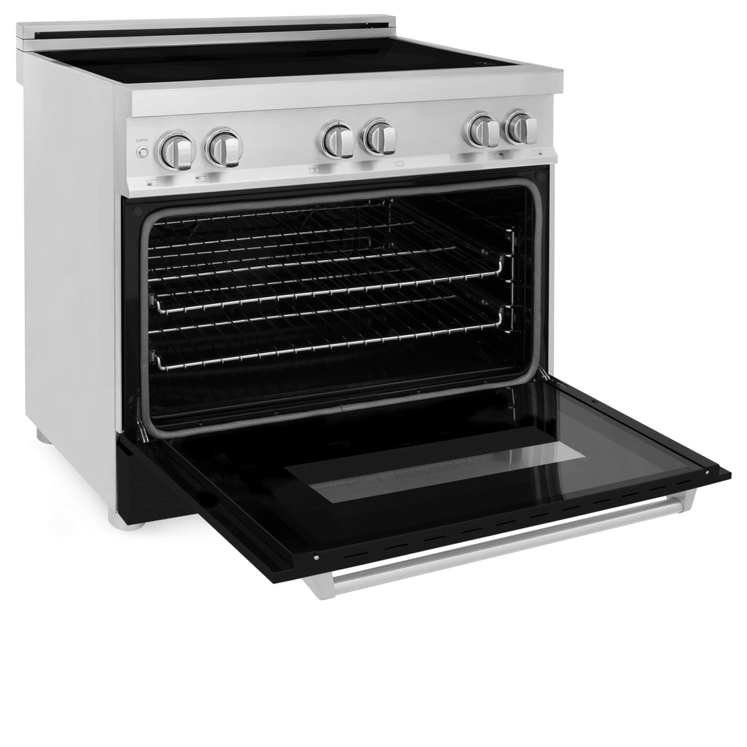 ZLINE 36-Inch 4.6 cu. ft. Induction Range with a 4 Element Stove and Electric Oven in Black Matte (RAIND-BLM-36)