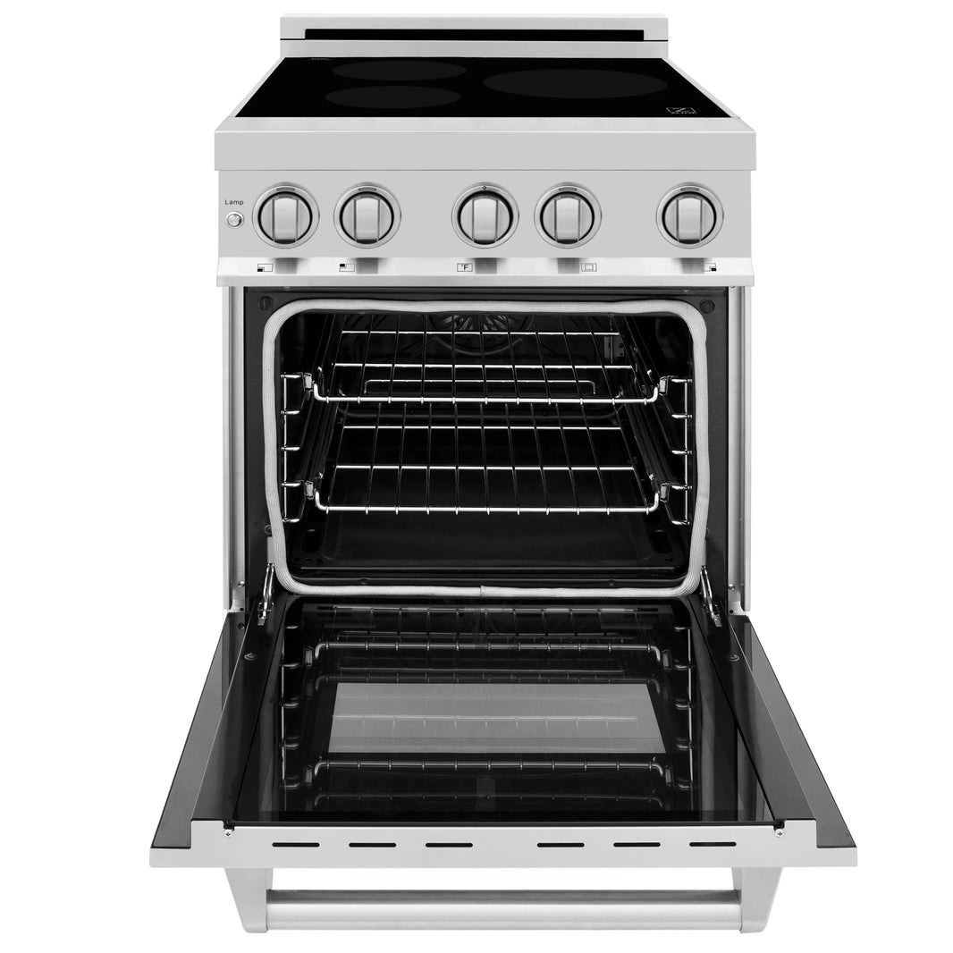 ZLINE 24-Inch 2.8 cu. ft. Induction Range with a 3 Element Stove and Electric Oven in Stainless Steel (RAIND-24)