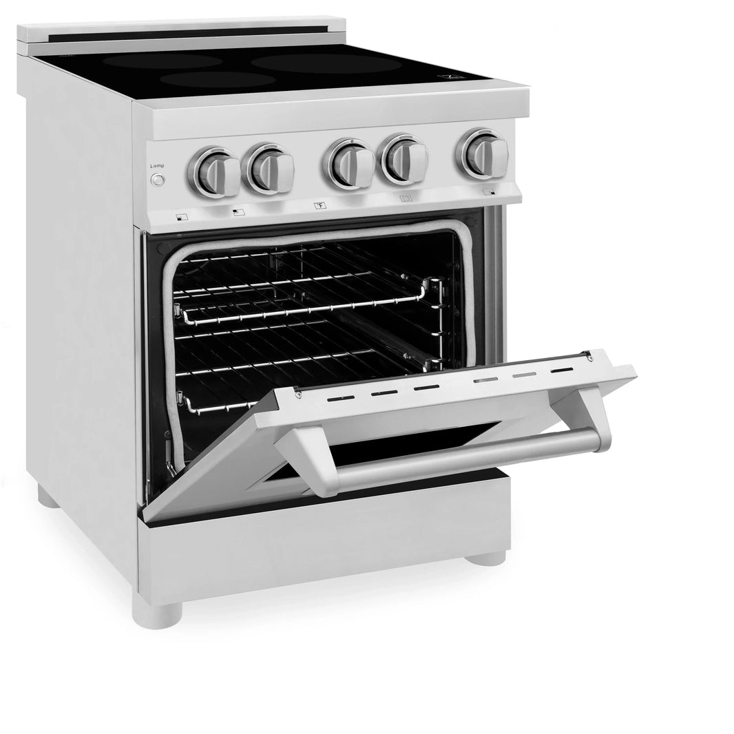 ZLINE 24-Inch 2.8 cu. ft. Induction Range with a 3 Element Stove and Electric Oven in Stainless Steel (RAIND-24)