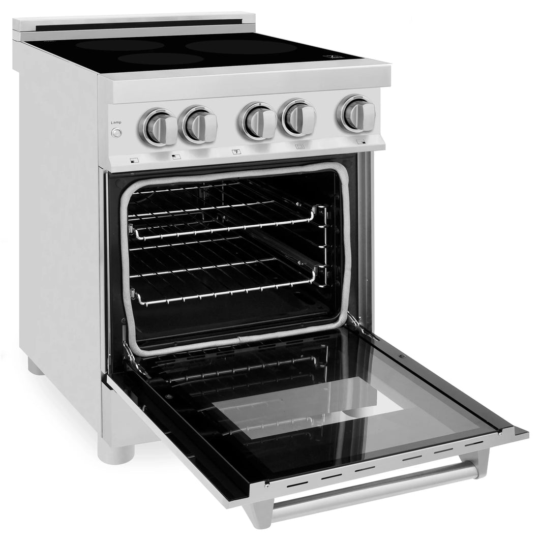 ZLINE 24-Inch 2.8 cu. ft. Induction Range with a 3 Element Stove and Electric Oven in Stainless Steel (RAIND-24)