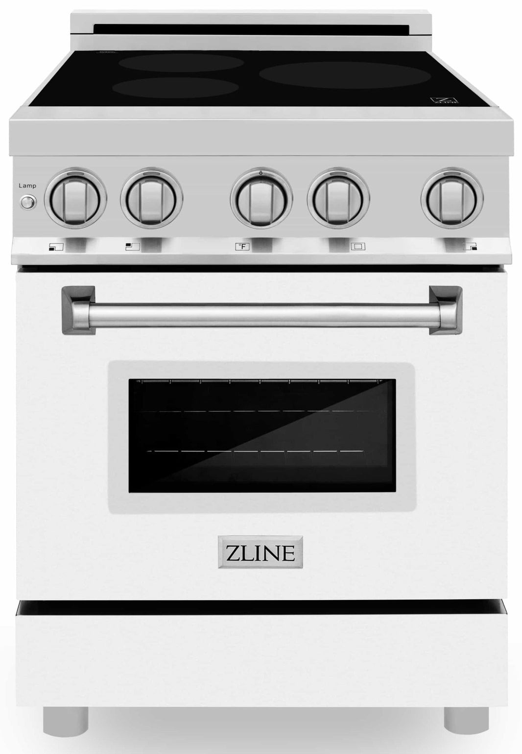 ZLINE 24-Inch 2.8 cu. ft. Induction Range with a 3 Element Stove and Electric Oven in White Matte (RAIND-WM-24)