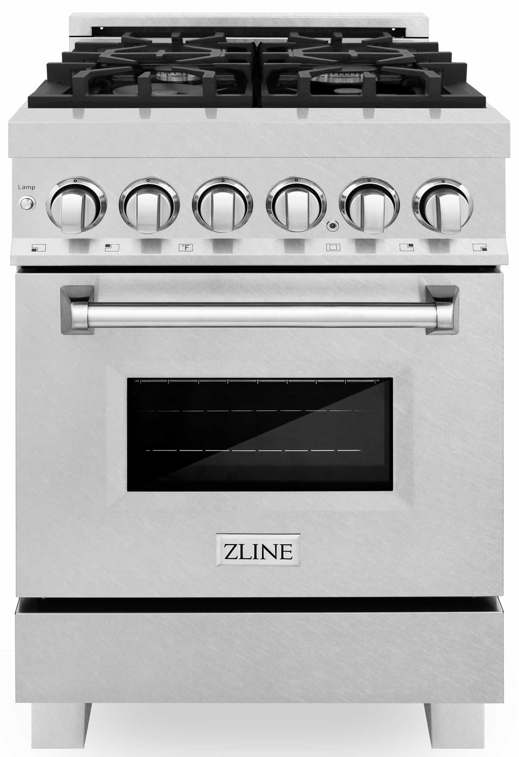 ZLINE 24-Inch Professional Dual Fuel Range in DuraSnow Stainless Steel (RAS-SN-24)