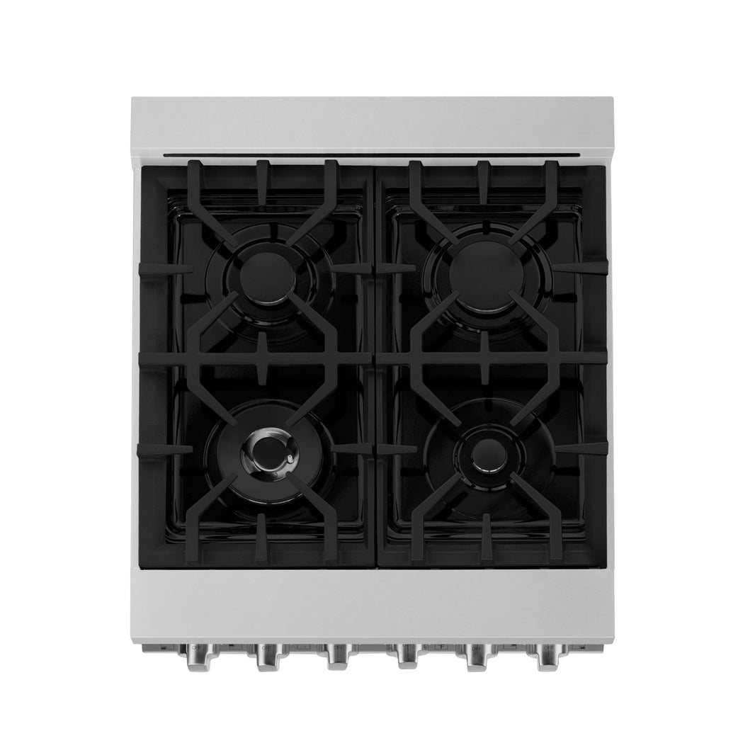 ZLINE 24-Inch Gas Range with 2.8 cu. ft. Gas Oven and Gas Cooktop with Griddle in Stainless Steel (RG-GR-24)