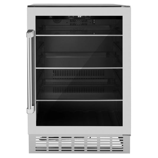 ZLINE 24-Inch Monument 154 Can Beverage Fridge in Stainless Steel (RBV-US-24)