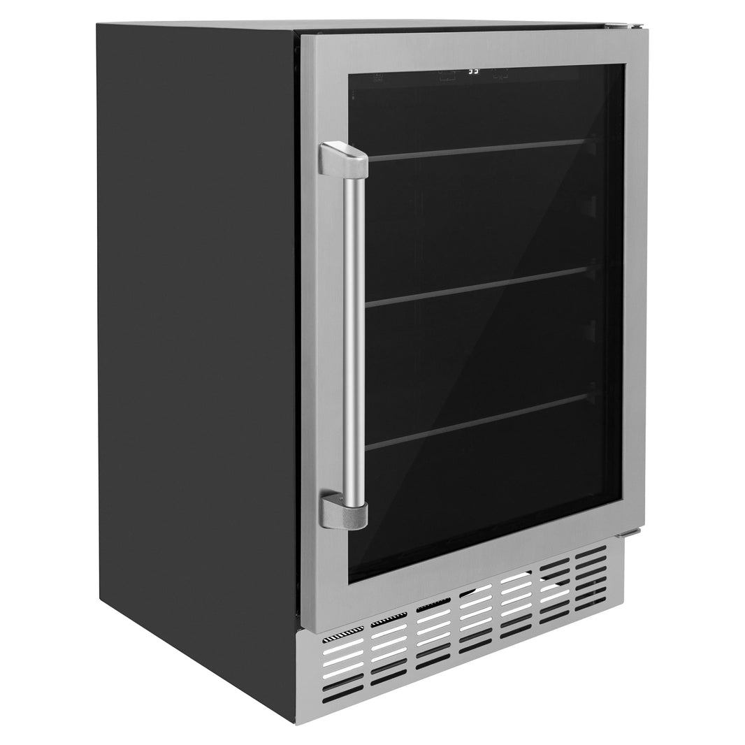 ZLINE 24-Inch Monument 154 Can Beverage Fridge in Stainless Steel (RBV-US-24)