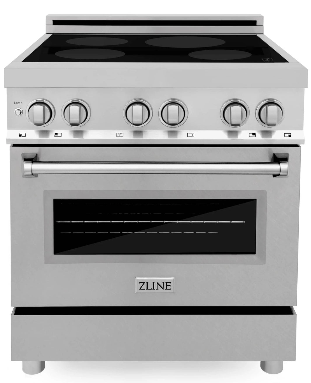 ZLINE 30-Inch 4.0 cu. ft. Induction Range with a 4 Element Stove and Electric Oven in DuraSnow Stainless Steel (RAINDS-SN-30)