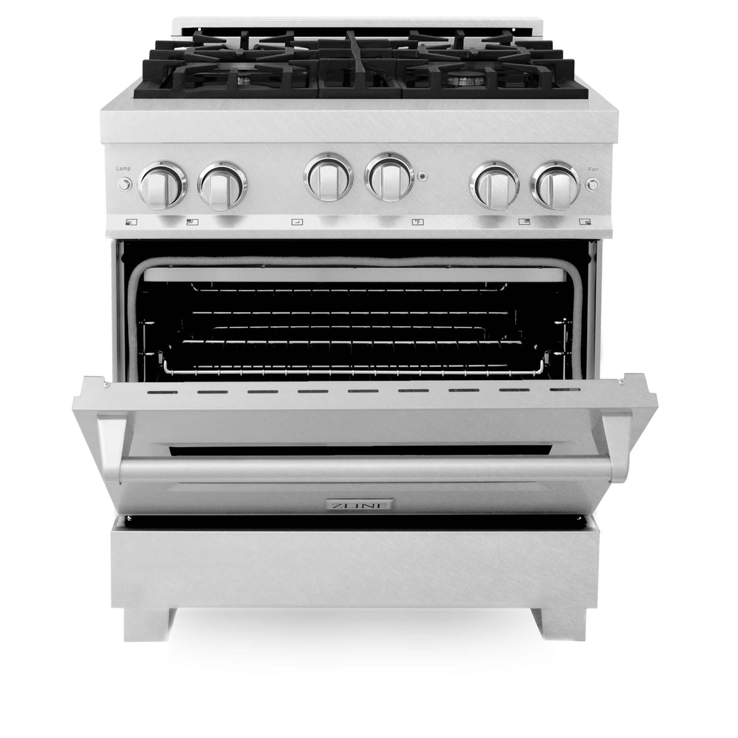 ZLINE 30" Professional 4.0 Cu. Ft. 4 Gas On Gas Range In DuraSnow Stainless Steel (RGS-SN-30)