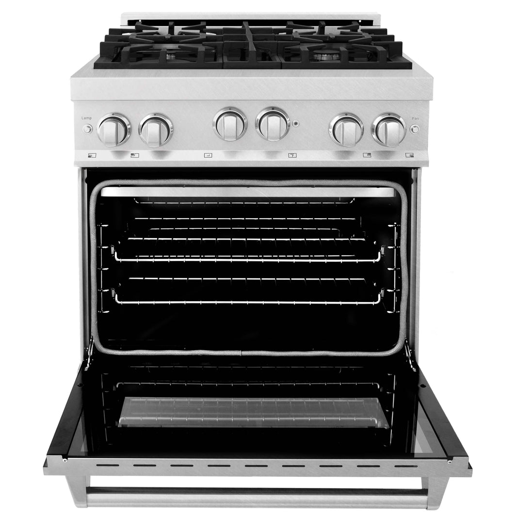 ZLINE 30" Professional 4.0 Cu. Ft. 4 Gas On Gas Range In DuraSnow Stainless Steel (RGS-SN-30)