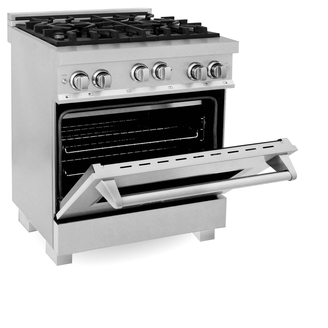 ZLINE 30" Professional 4.0 Cu. Ft. 4 Gas On Gas Range In DuraSnow Stainless Steel (RGS-SN-30)