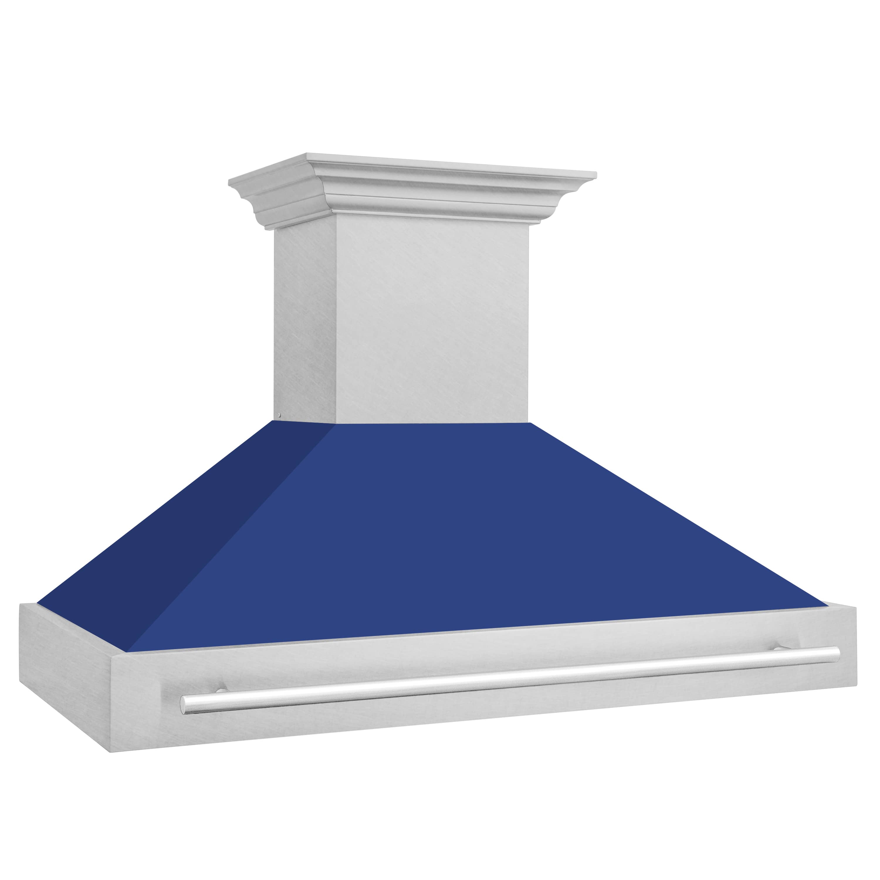 ZLINE 48-Inch Wall Mount Range Hood in DuraSnow Stainless with Blue Matte Shell (8654SNX-BM-48)