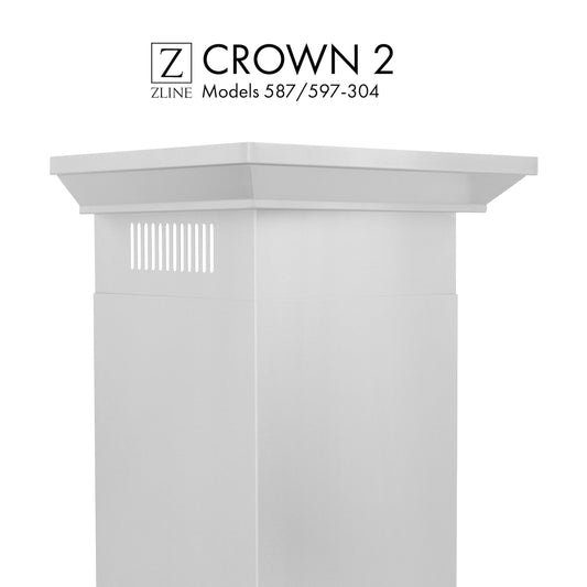 ZLINE Crown Molding Profile 2 for Wall Mount Range Hood (CM2-597i-304)