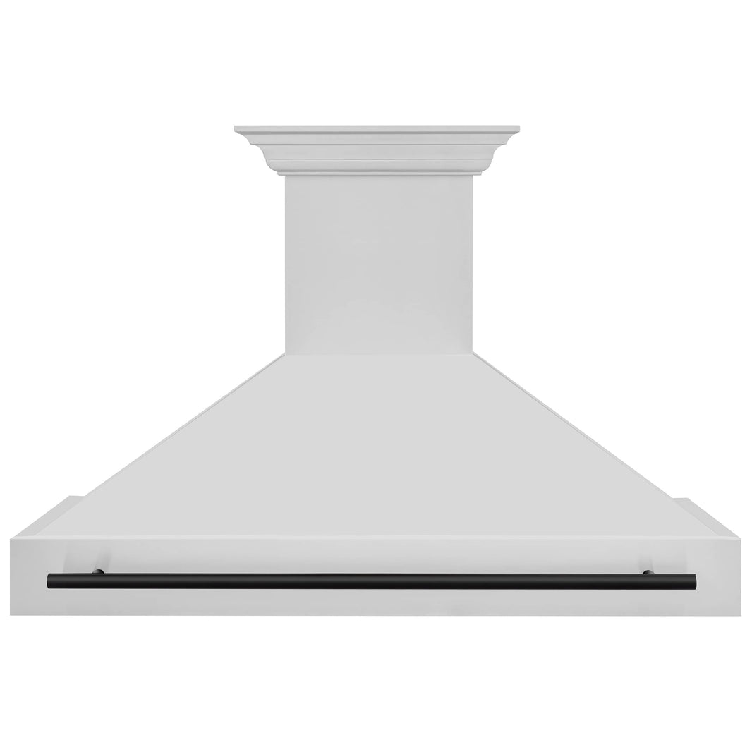 ZLINE 48-Inch Autograph Edition Wall Mount Range Hood in Stainless Steel with Matte Black Handle (8654STZ-48-MB)