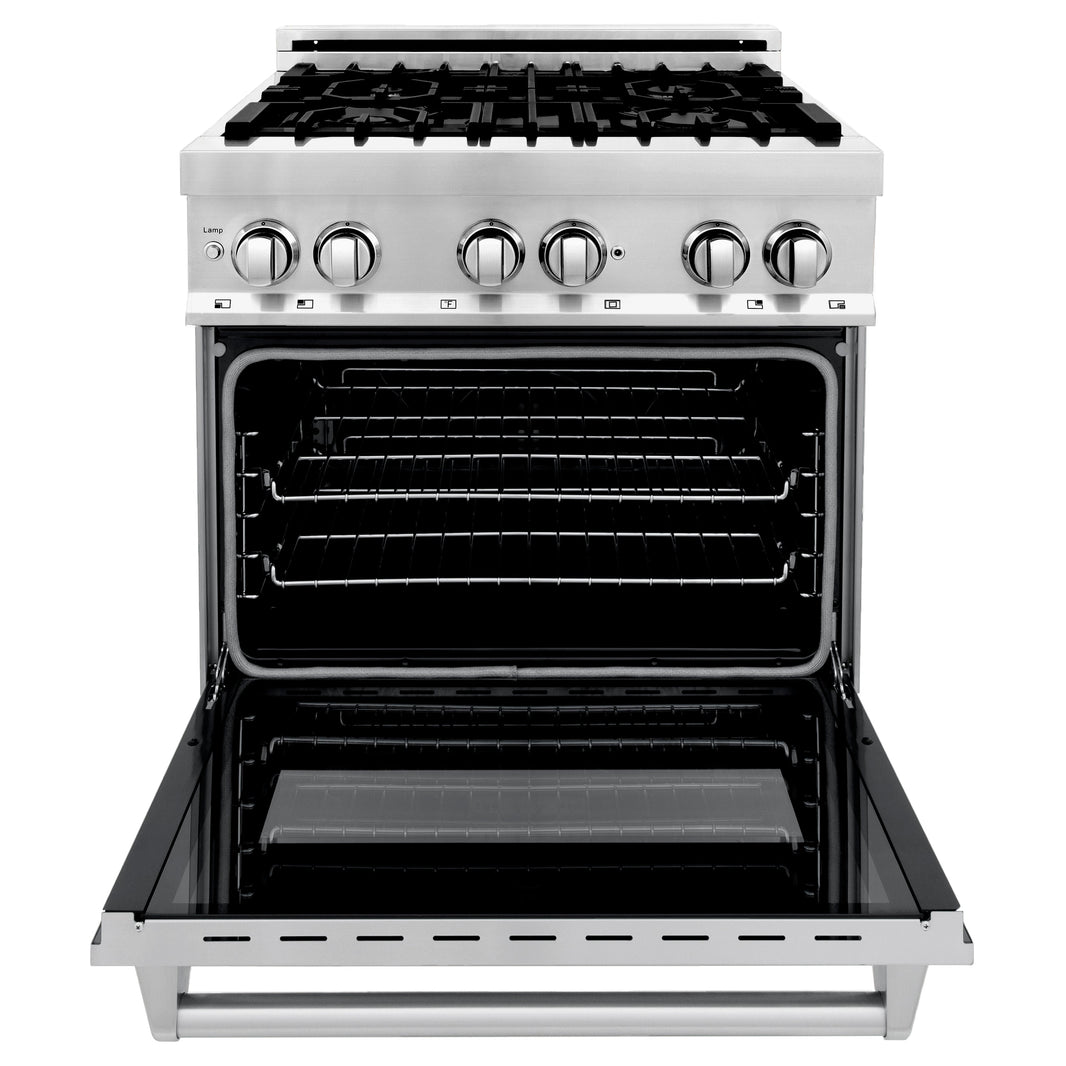 ZLINE 30-Inch Dual Fuel Range with 4.0 cu. ft. Electric Oven and Gas Cooktop and Griddle in Stainless Steel (RA-GR-30)