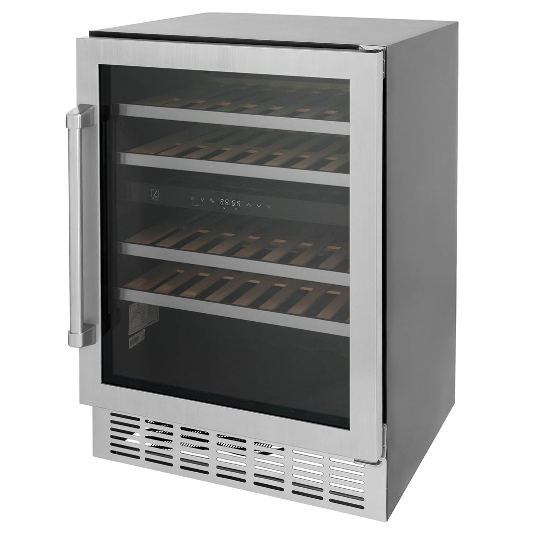 ZLINE 24-Inch Monument Dual Zone 44-Bottle Wine Cooler in Stainless Steel (RWV-UD-24)