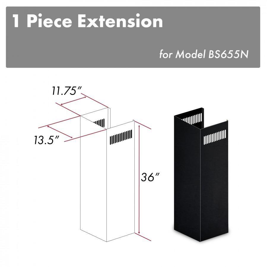 ZLINE 1-36-Inch Chimney Extension for 9 ft. to 10 ft. Ceilings (1PCEXT-BS655N)