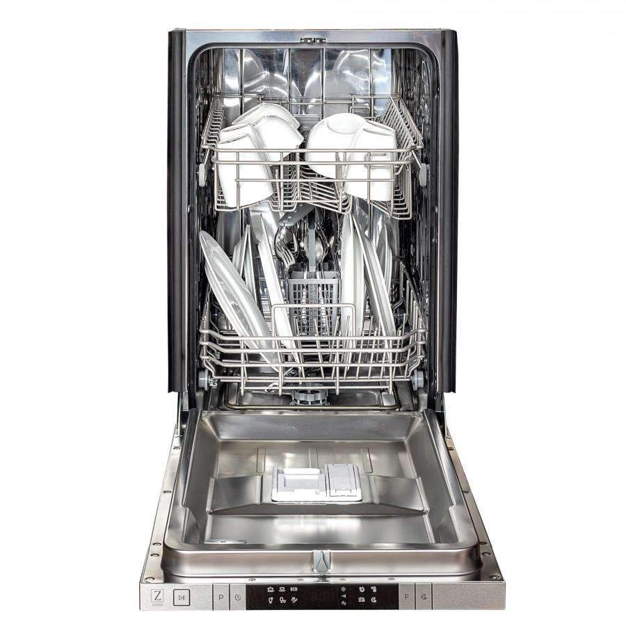 ZLINE 18" Dishwasher in Black Matte with Stainless Steel Tub and Modern Style Handle (DW-BLM-H-18)