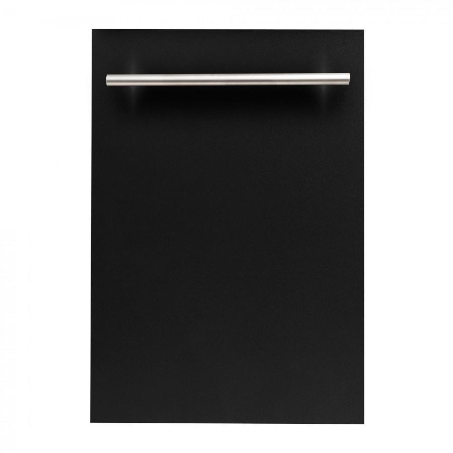 ZLINE 18" Dishwasher in Black Matte with Stainless Steel Tub and Modern Style Handle (DW-BLM-H-18)