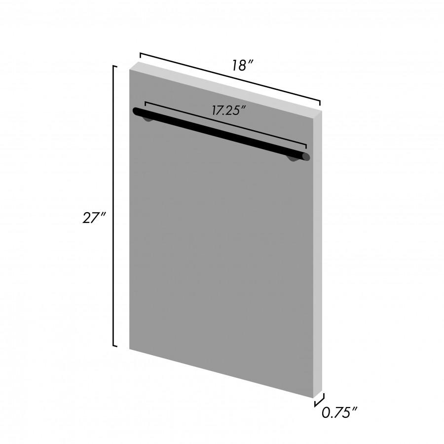 ZLINE 18" Dishwasher in Black Matte with Stainless Steel Tub and Modern Style Handle (DW-BLM-H-18)