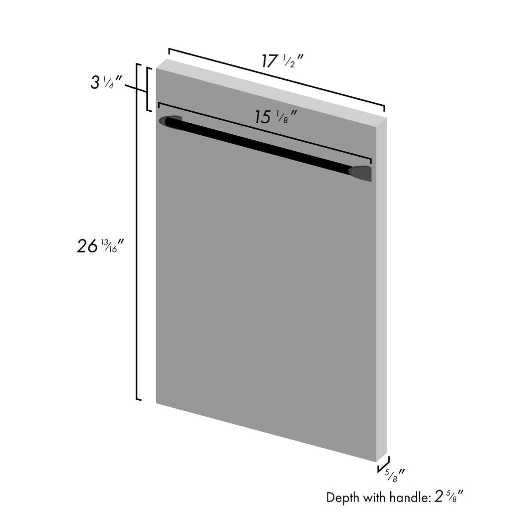 ZLINE 18" Dishwasher in Black Stainless Steel with Traditional Handle (DW-BS-18)