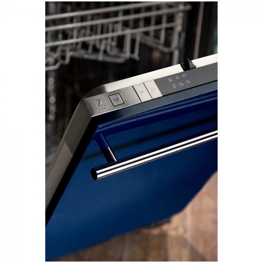 ZLINE 18" Dishwasher in Blue Gloss with Stainless Steel Tub and Modern Style Handle (DW-BG-H-18)