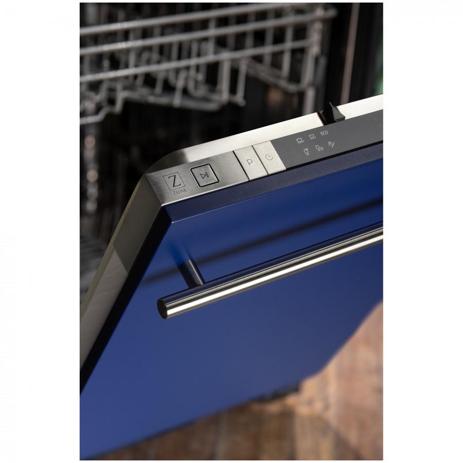 ZLINE 18" Dishwasher in Blue Matte with Stainless Steel Tub and Modern Style Handle (DW-BM-H-18)