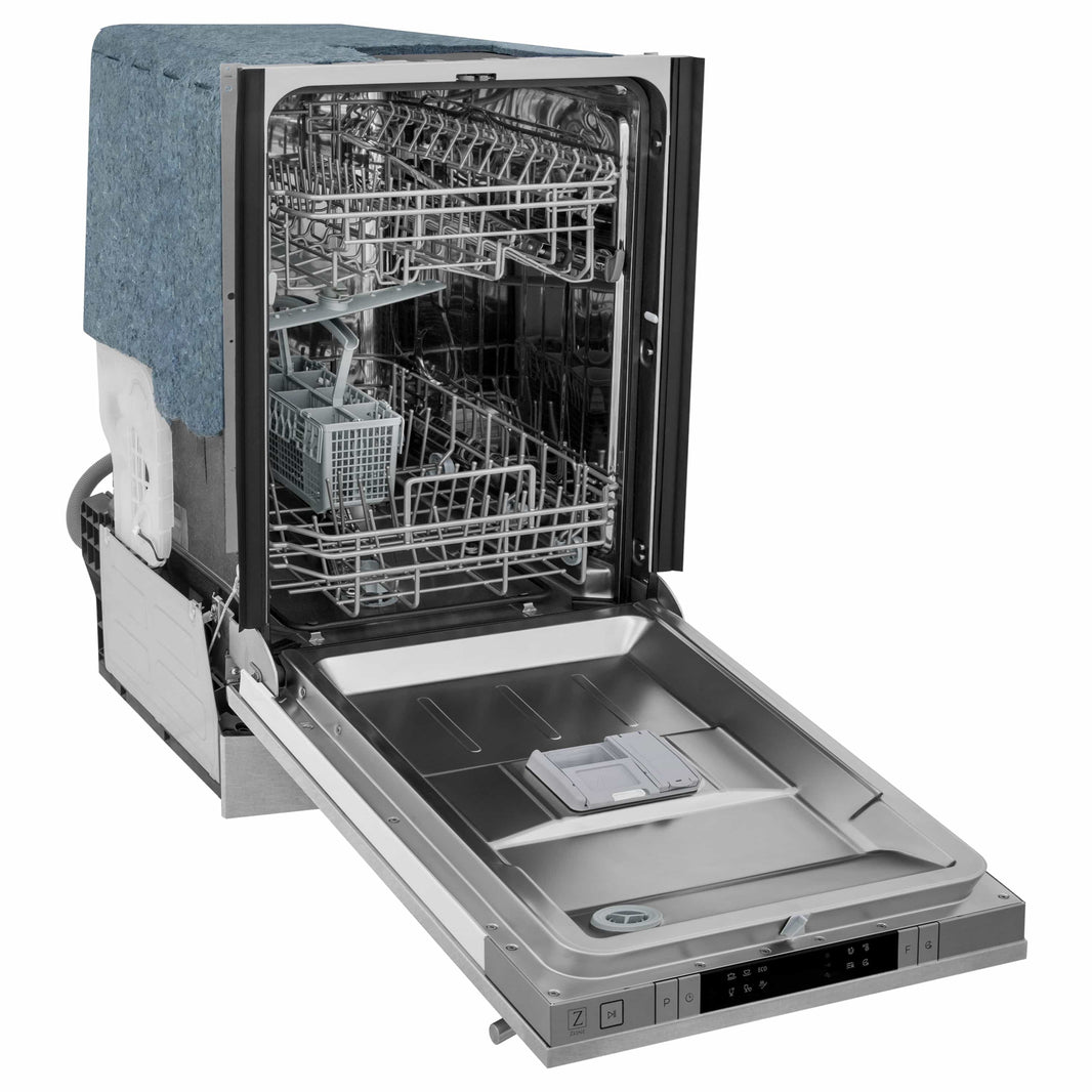 ZLINE 18" Dishwasher in DuraSnow Stainless Steel with Stainless Steel Tub and Modern Style Handle (DW-SN-18)