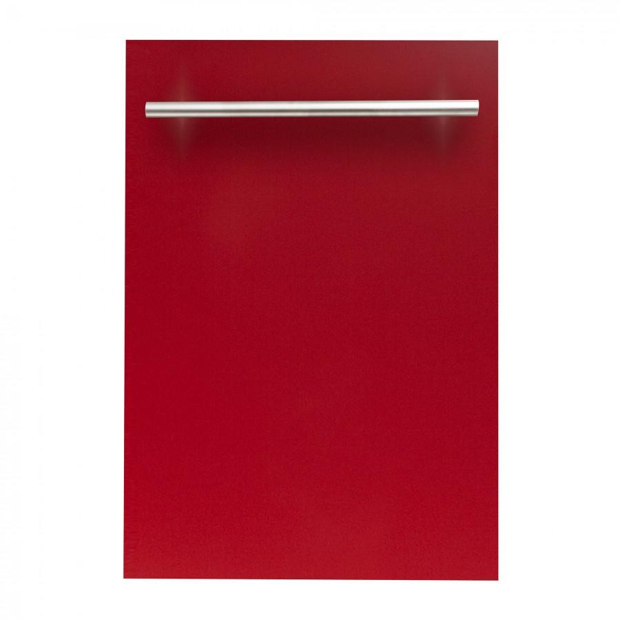 ZLINE 18" Dishwasher in Red Gloss with Stainless Steel Tub and Modern Style Handle (DW-RG-H-18)