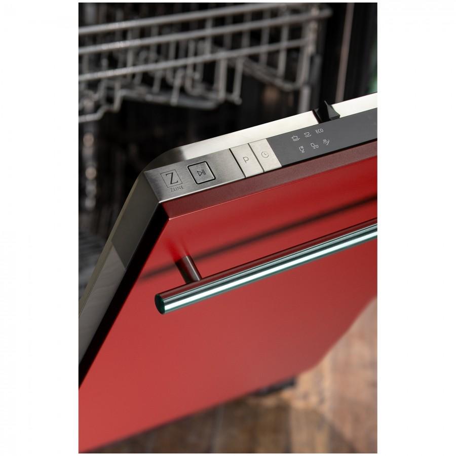 ZLINE 18" Dishwasher in Red Matte with Stainless Steel Tub and Modern Style Handle (DW-RM-H-18)