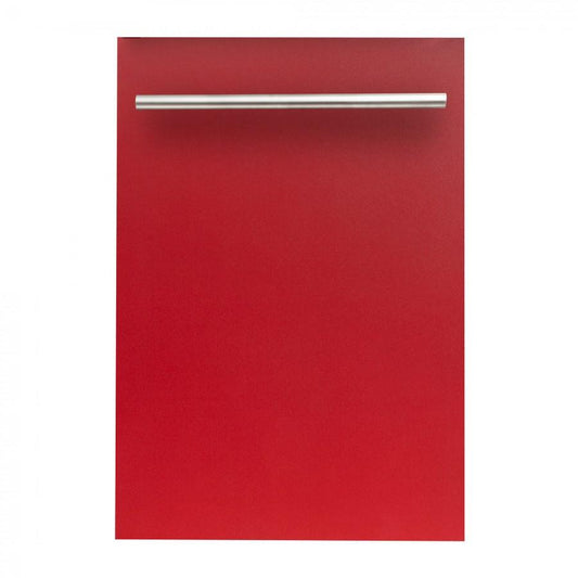 ZLINE 18" Dishwasher in Red Matte with Stainless Steel Tub and Modern Style Handle (DW-RM-H-18)