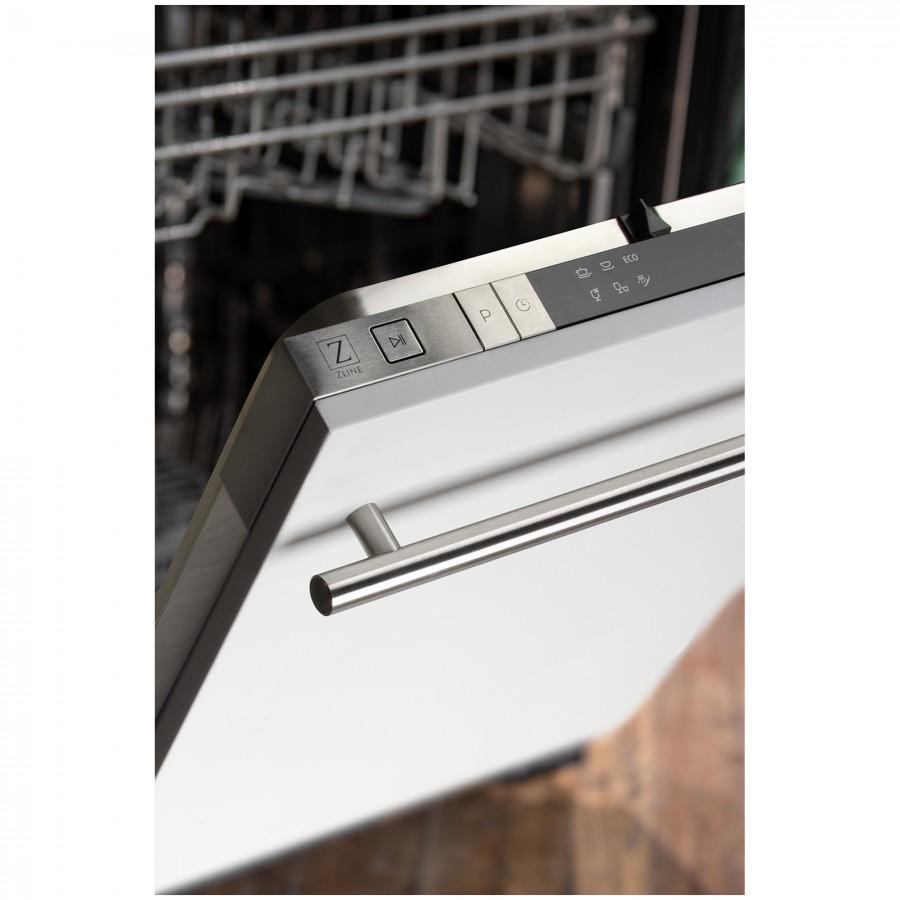 ZLINE 18" Dishwasher in White Matte with Stainless Steel Tub and Modern Style Handle (DW-WM-H-18)