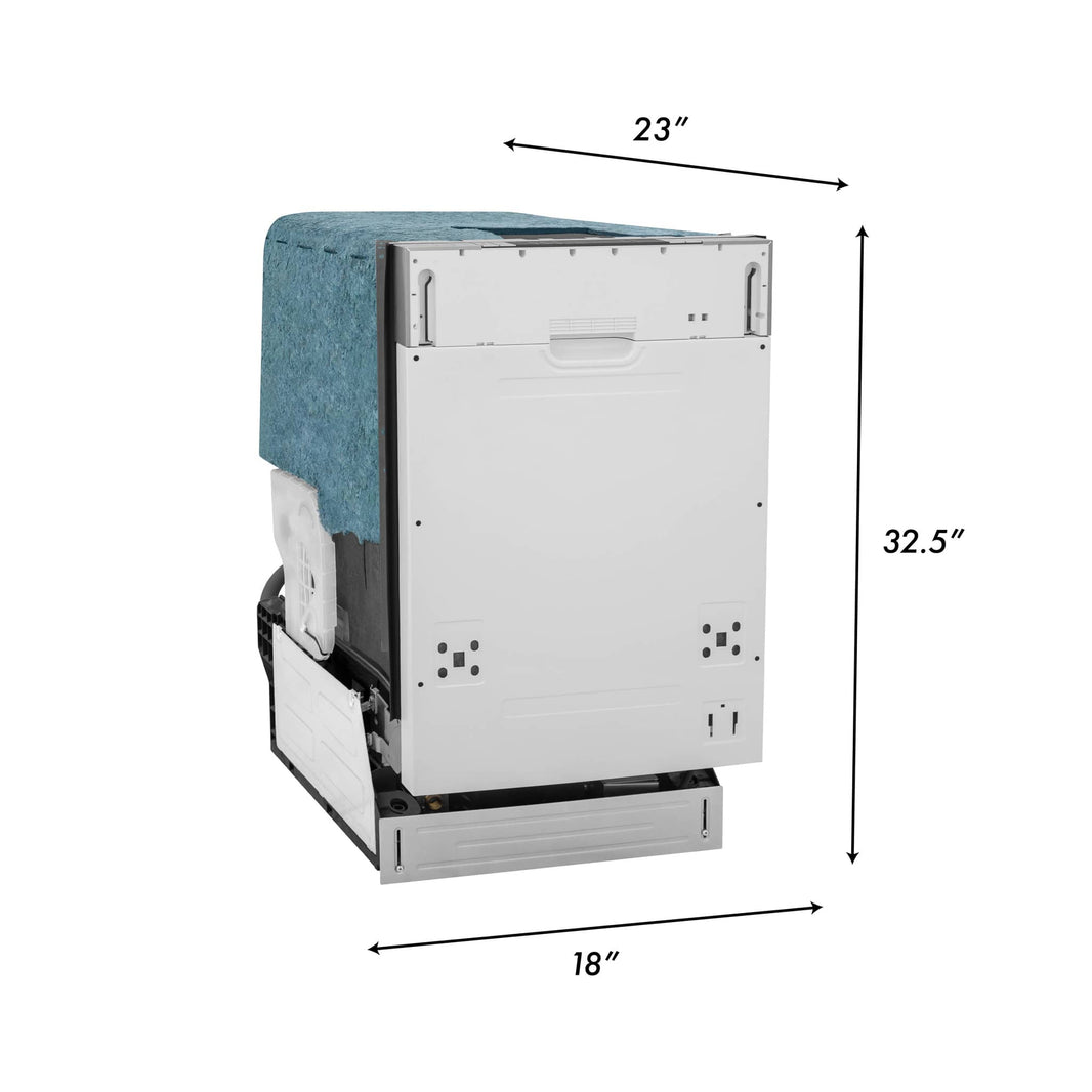 ZLINE 18-Inch Panel Ready Top Control Dishwasher with Stainless Steel Tub (DW7714-18)