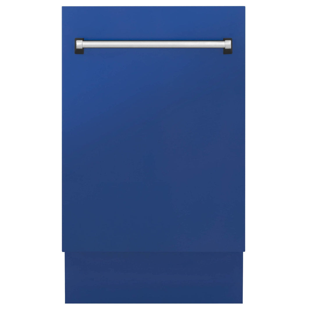 ZLINE 18" Tallac Series 3rd Rack Top Control Dishwasher in Blue Matte with Stainless Steel Tub, 51dBa (DWV-BM-18)