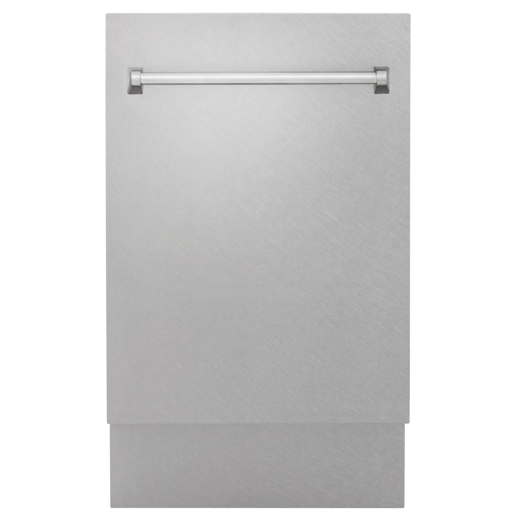 ZLINE 18" Tallac Series 3rd Rack Top Control Dishwasher in DuraSnow with Stainless Steel Tub, 51dBa (DWV-SN-18)