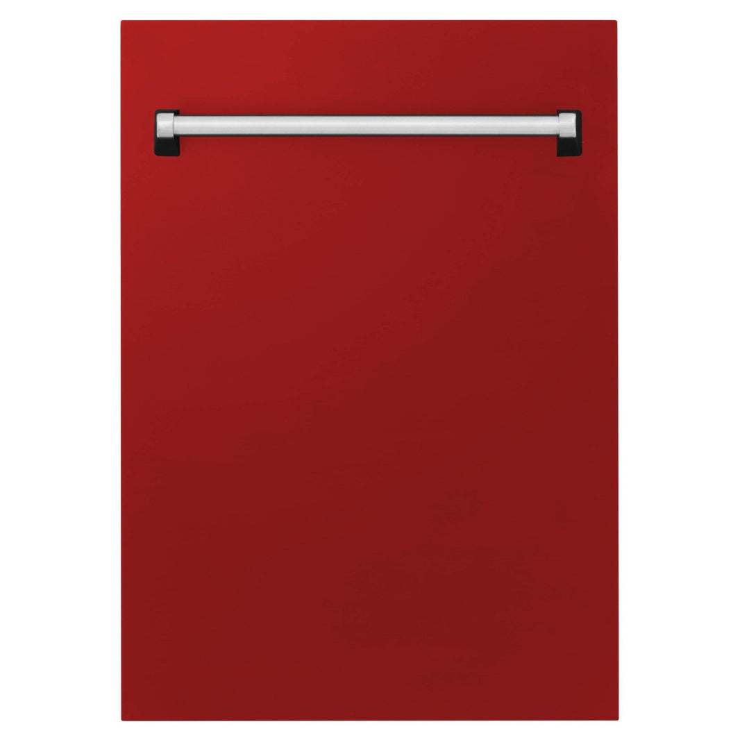 ZLINE 18" Tallac Series 3rd Rack Top Control Dishwasher in Red Gloss with Stainless Steel Tub, 51dBa (DWV-RG-18)