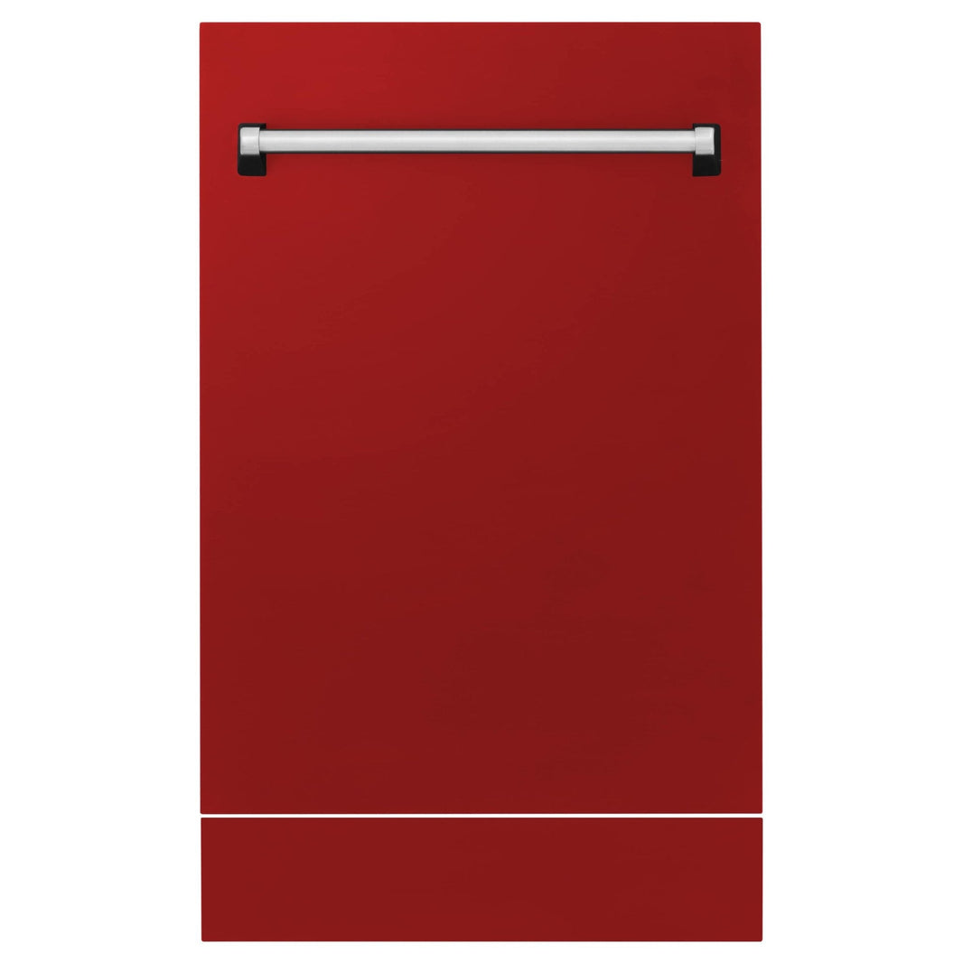 ZLINE 18" Tallac Series 3rd Rack Top Control Dishwasher in Red Gloss with Stainless Steel Tub, 51dBa (DWV-RG-18)