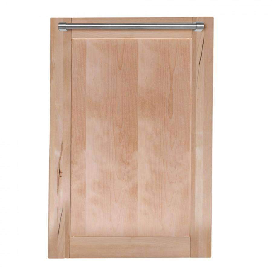 ZLINE 18" Top Control Dishwasher in Unfinished Wood with Traditional Style Handle (DW-UF-H-18)