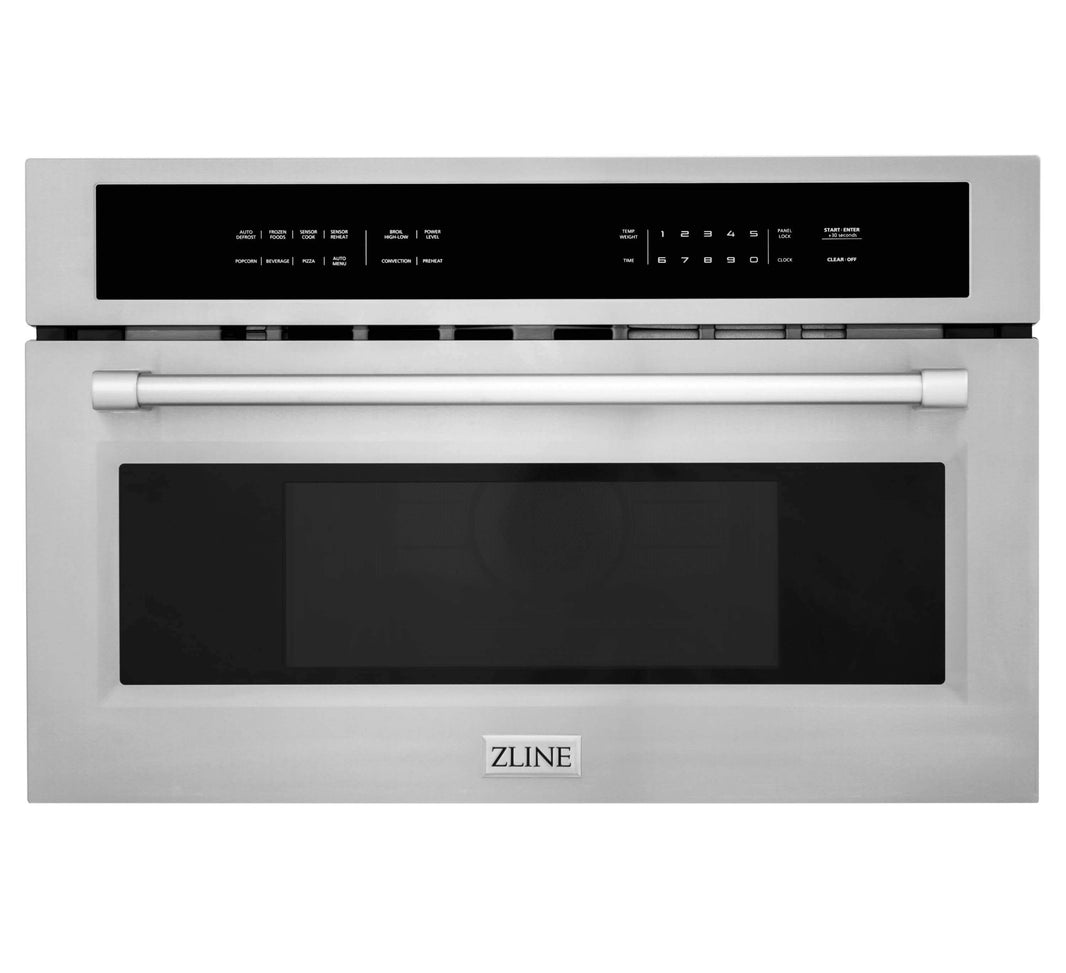 ZLINE 2-Piece Appliance Package - 30" Electric Wall Oven with Self-Clean & 30-inch Build-In Microwave Oven in Stainless Steel (2KP-MW30-AWS30)