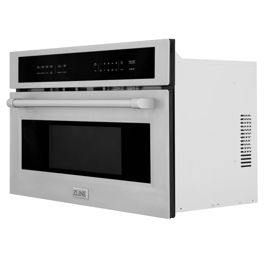 ZLINE 2-Piece Appliance Package - 30" Electric Wall Oven with Self-Clean & 30-inch Build-In Microwave Oven in Stainless Steel (2KP-MW30-AWS30)