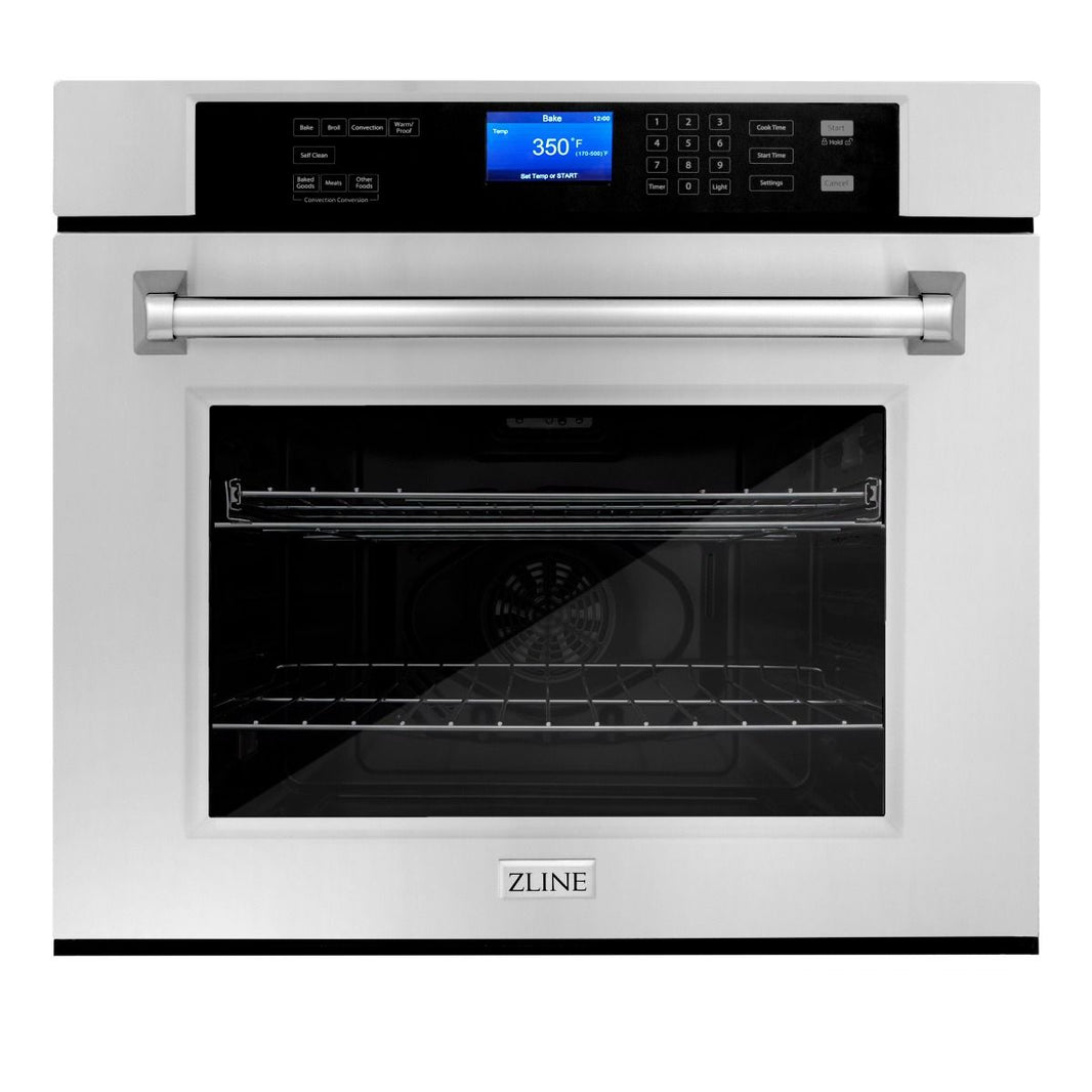 ZLINE 2-Piece Appliance Package - 30" Rangetop & 30" Wall Oven in Stainless Steel (2KP-RTAWS30)